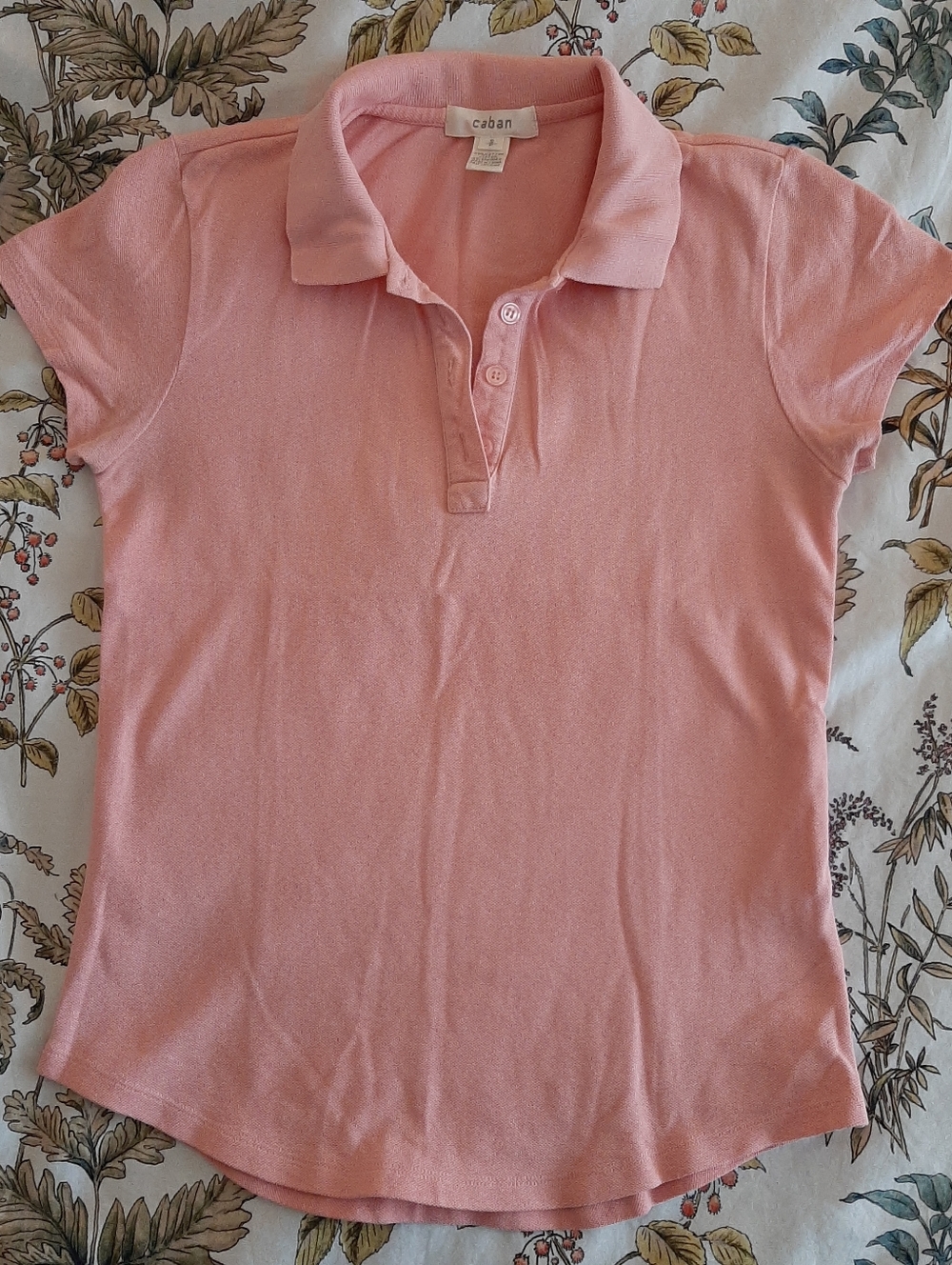 Pink Polo Top - Short Sleeve - Small - From Caban-Club Monaco